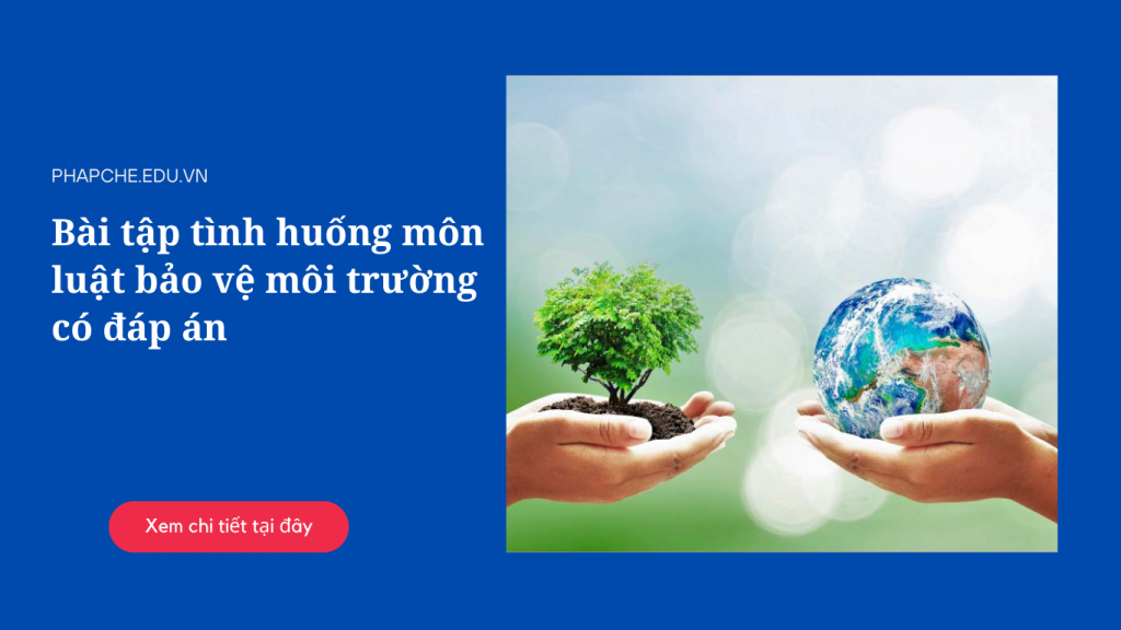 Bài tập tình huống môn luật bảo vệ môi trường có đáp án