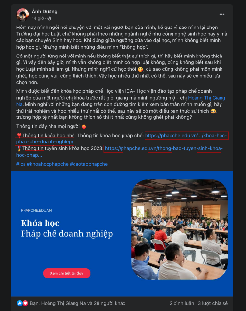 Feedback học viên đào tạo pháp chế doanh nghiệp ICA