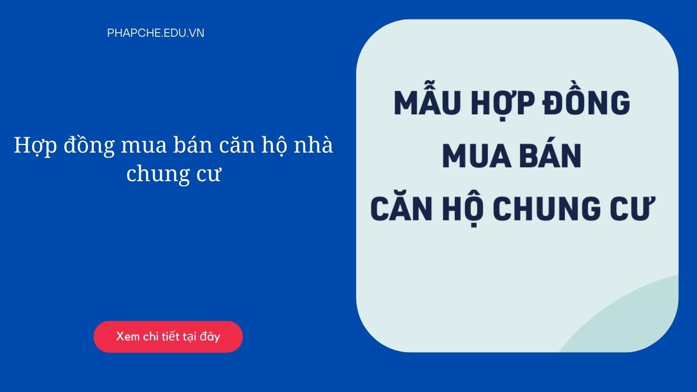 Hợp đồng mua bán căn hộ nhà chung cư