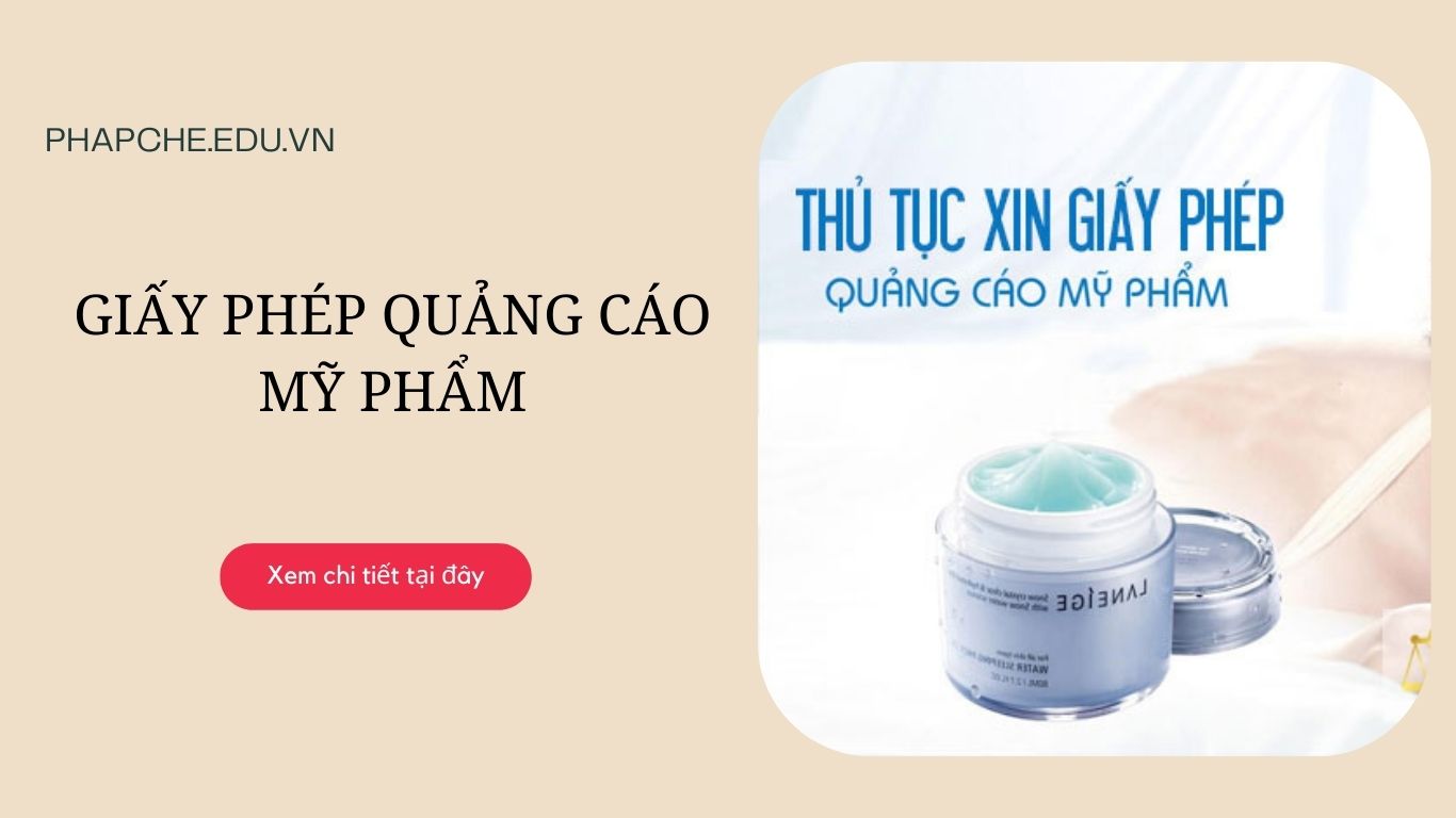 Giấy phép quảng cáo mỹ phẩm