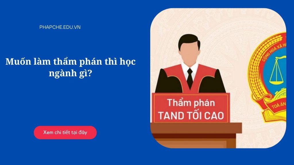 Muốn làm Thẩm phán thì học ngành gì?