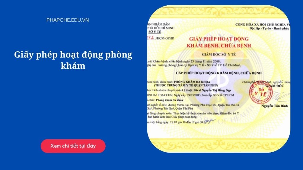 Giấy phép hoạt động phòng khám