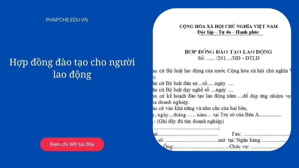 Hợp đồng đào tạo cho người lao động
