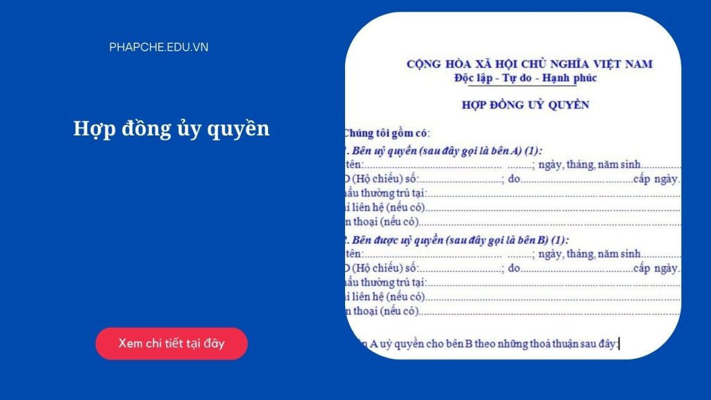 Hợp đồng ủy quyền