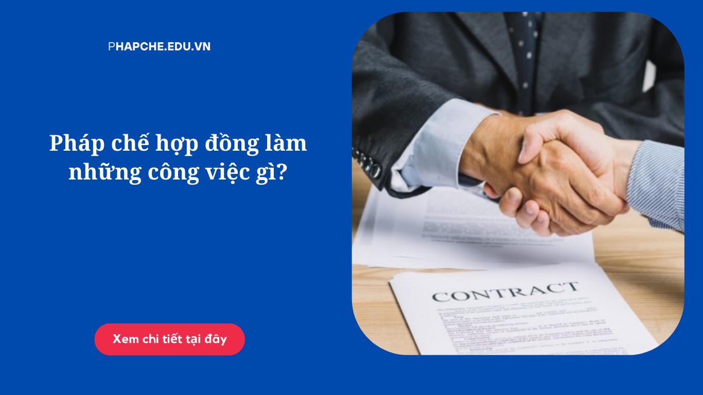 Pháp chế hợp đồng làm những công việc gì?