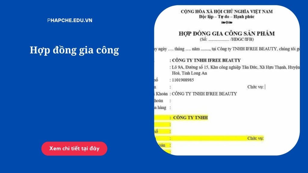 Hợp đồng gia công