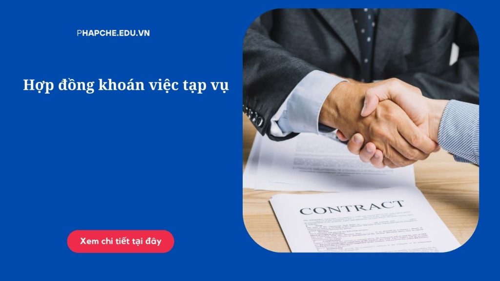 Hợp đồng khoán việc tạp vụ