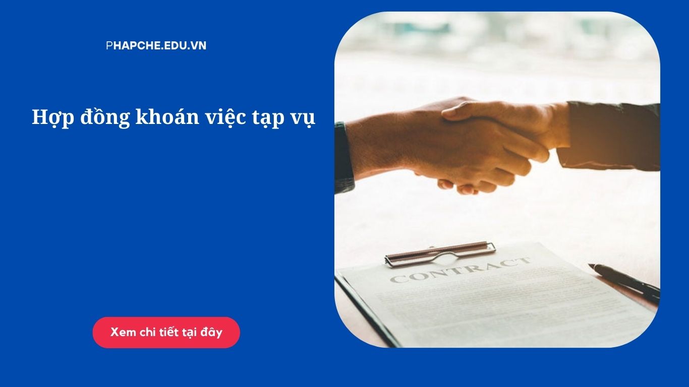 Hợp đồng khoán việc tạp vụ