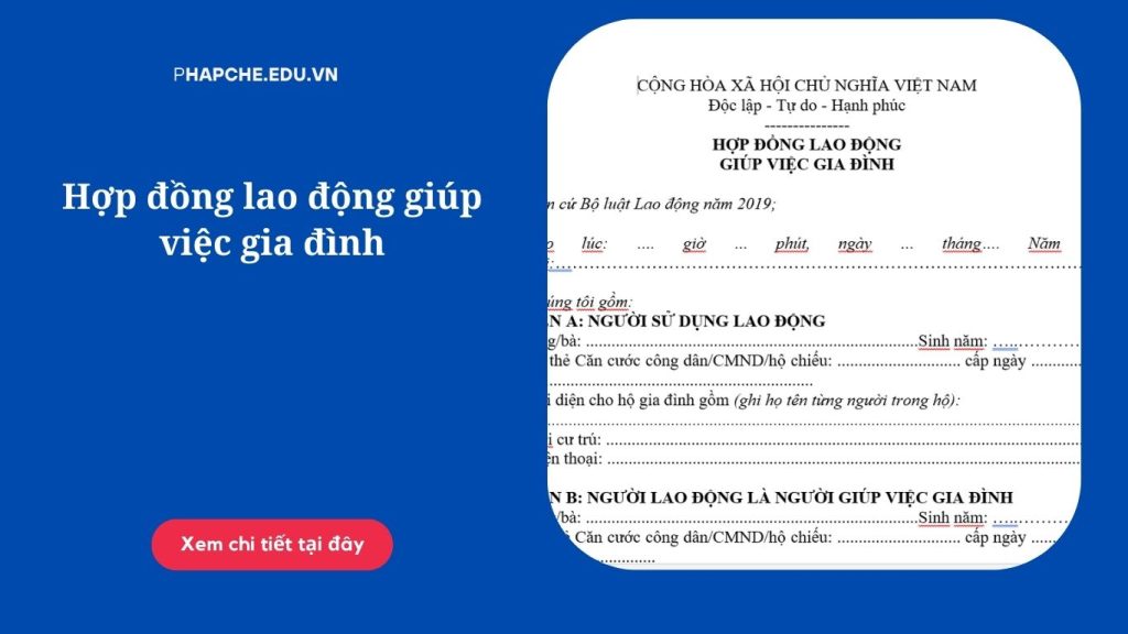 Hợp đồng lao động giúp việc gia đình