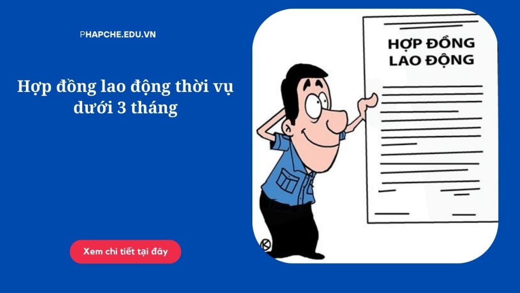 Hợp đồng lao động thời vụ dưới 3 tháng