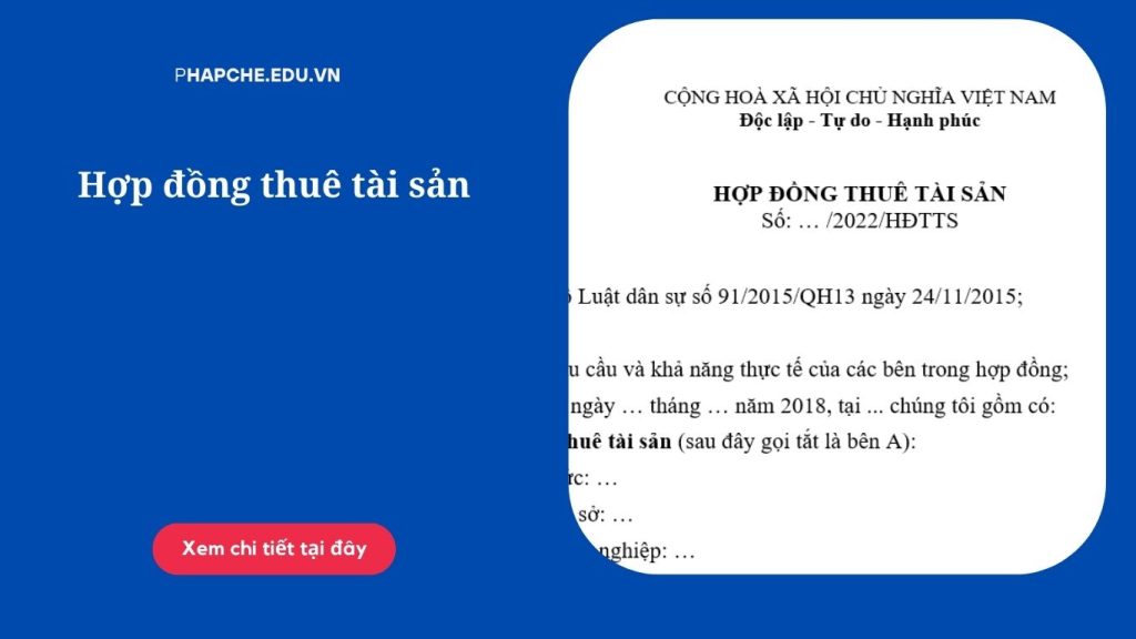 Hợp đồng thuê tài sản