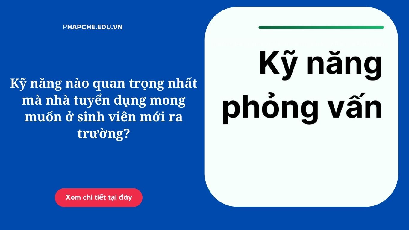 Kỹ năng nào quan trọng nhất mà nhà tuyển dụng mong muốn ở sinh viên mới ra trường?