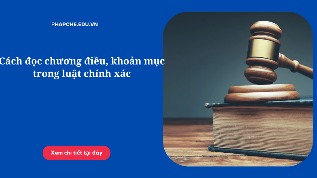 Cách đọc chương điều, khoản mục trong luật nhanh chóng, chính xác