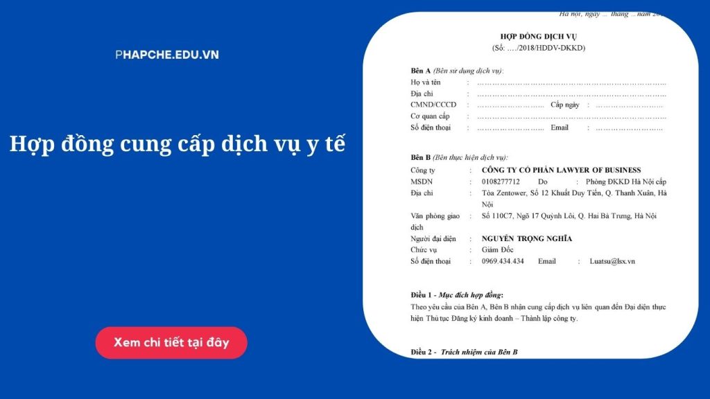 Hợp đồng cung cấp dịch vụ y tế