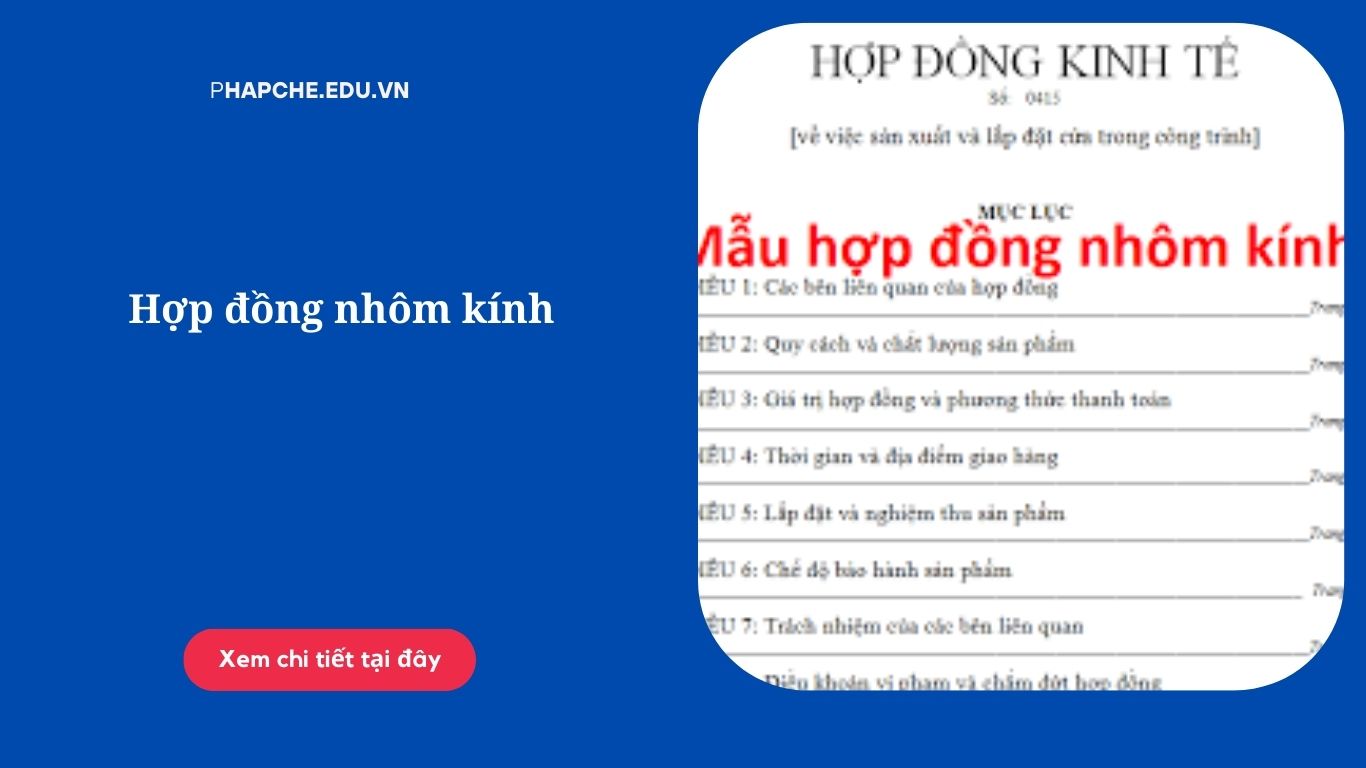 Hợp đồng nhôm kính