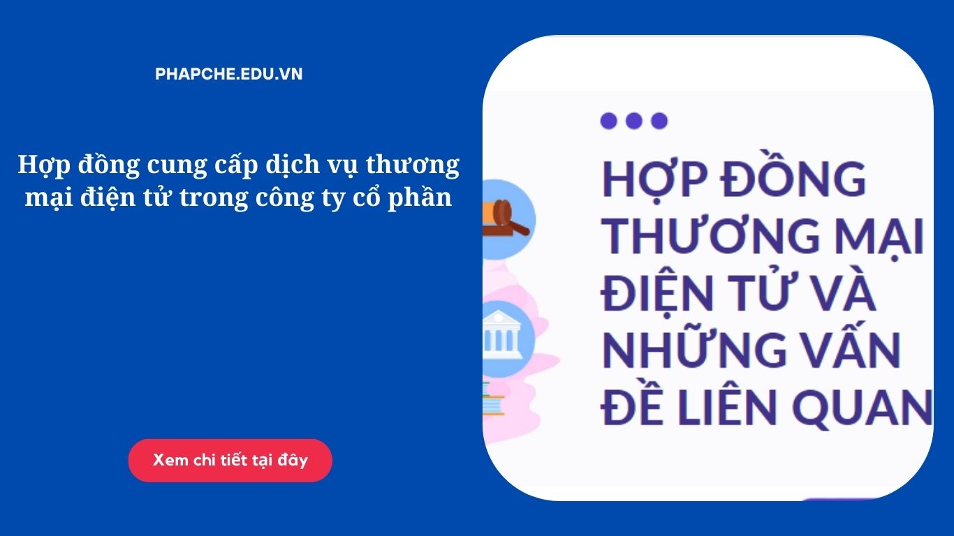Hợp đồng cung cấp dịch vụ thương mại điện tử trong công ty cổ phần