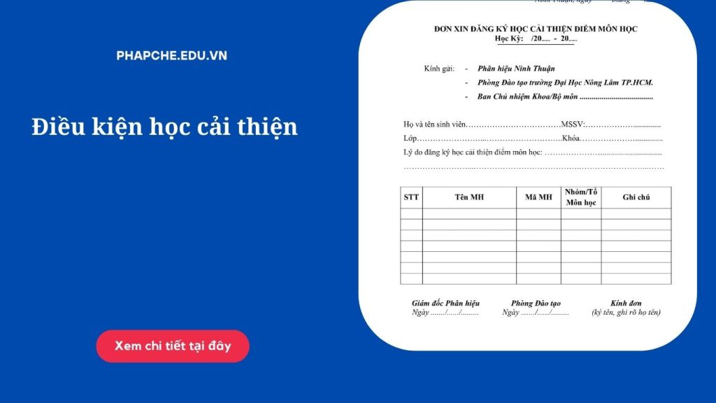 Điều kiện học cải thiện