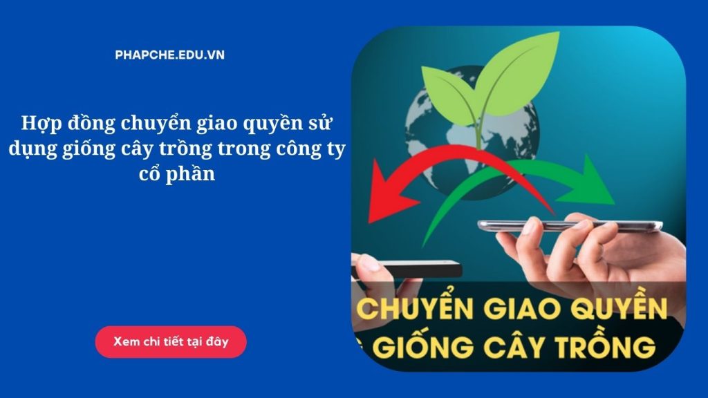 Hợp đồng chuyển giao quyền sử dụng giống cây trồng trong công ty cổ phần