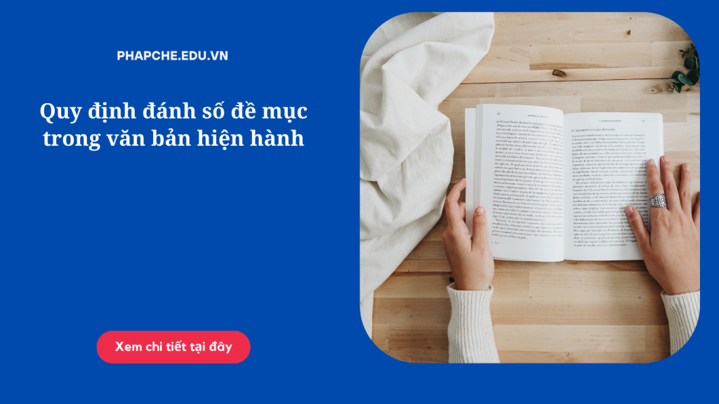 Quy định đánh số đề mục trong văn bản hiện hành