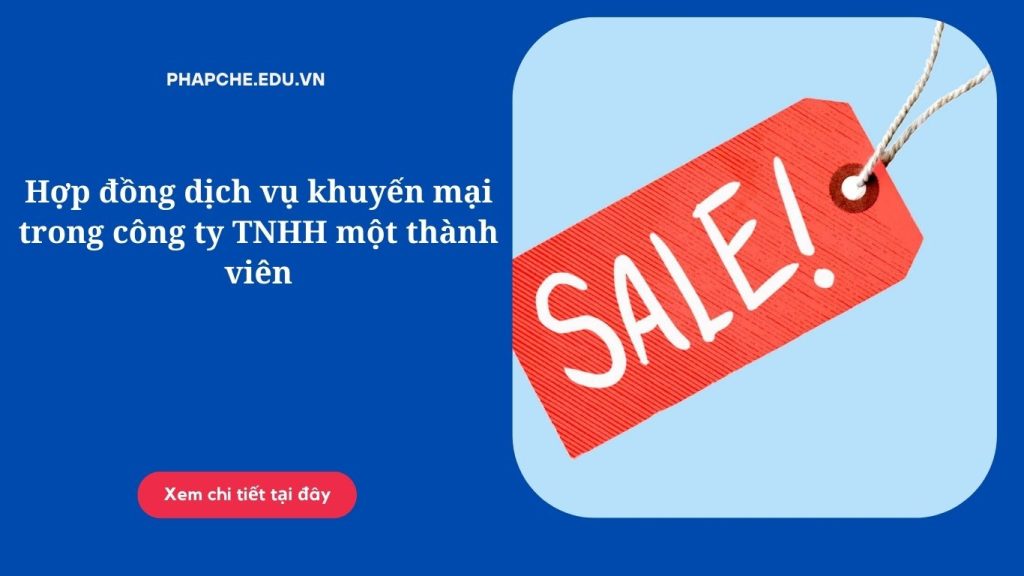 Hợp đồng dịch vụ khuyến mại trong công ty TNHH một thành viên