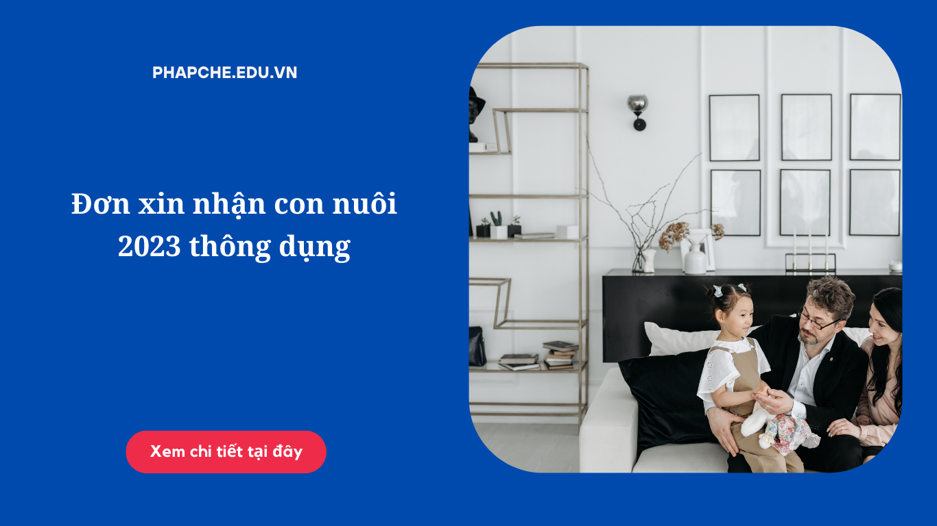 Đơn xin nhận con nuôi 2023 thông dụng