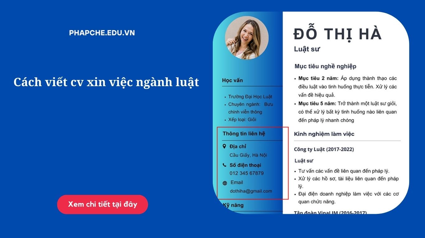 Cách viết cv xin việc ngành luật
