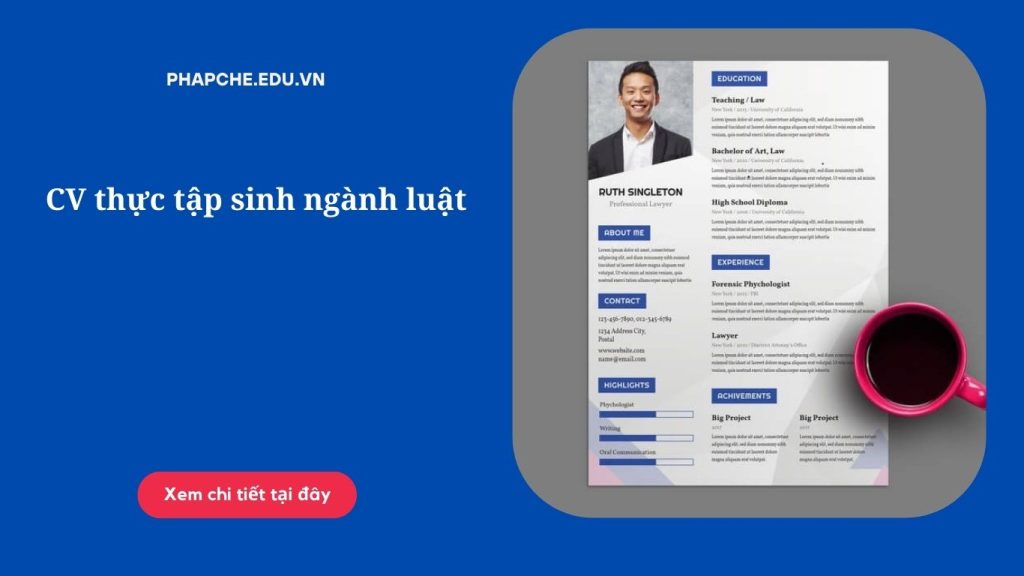 CV thực tập sinh ngành luật