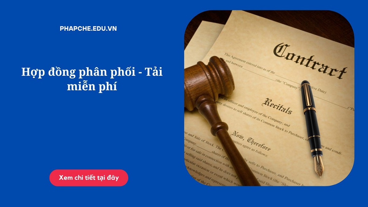 Hợp đồng phân phối – Tải miễn phí