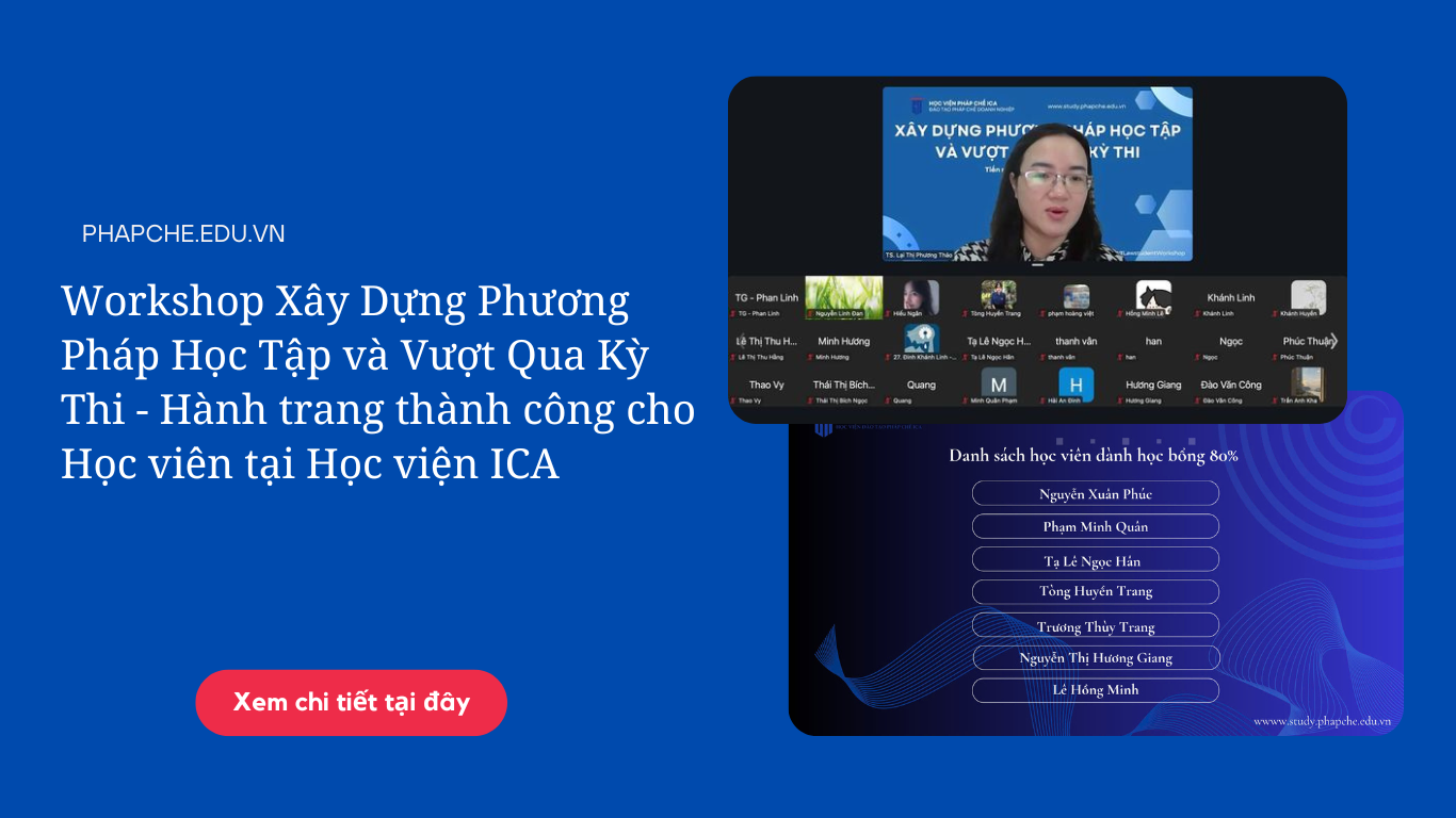 Workshop Xây Dựng Phương Pháp Học Tập và Vượt Qua Kỳ Thi – Hành trang thành công cho Học viên tại Học viện ICA