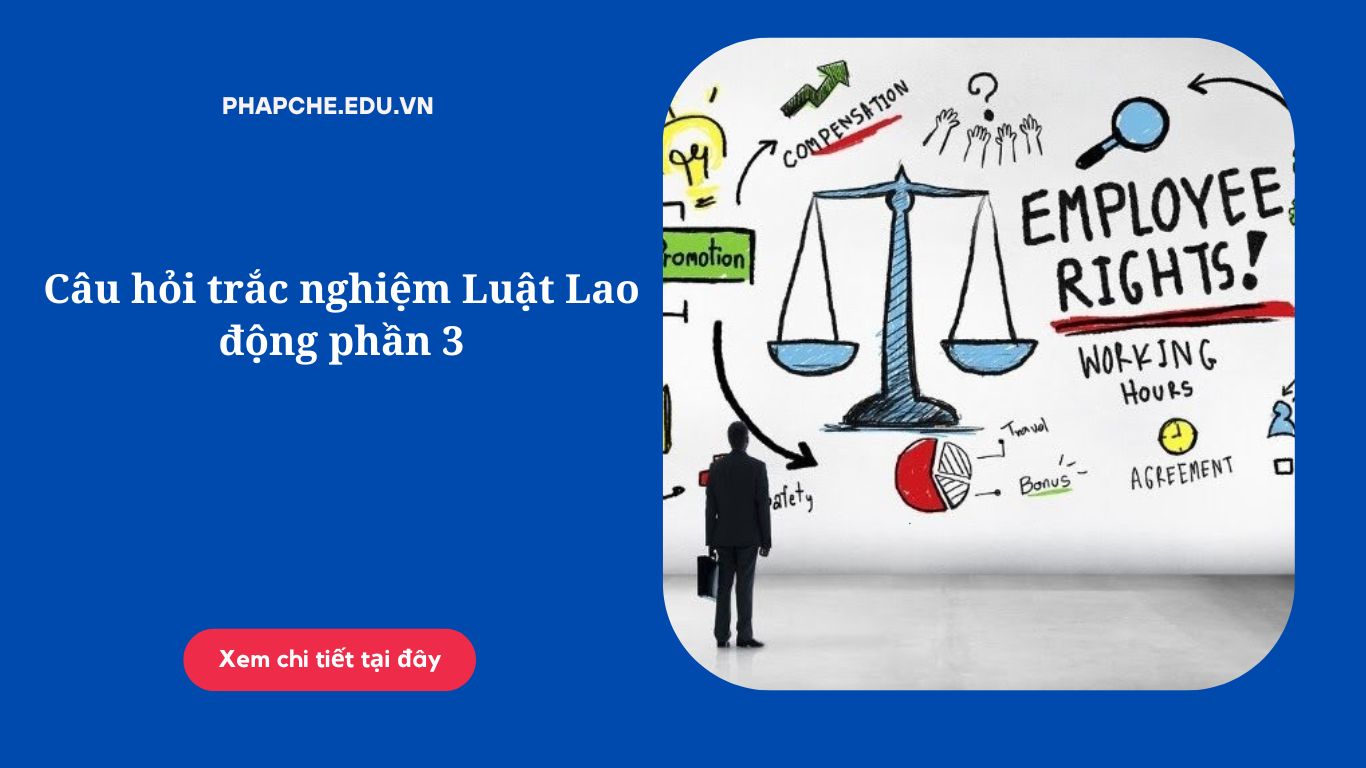 Câu hỏi trắc nghiệm Luật Lao động phần 3