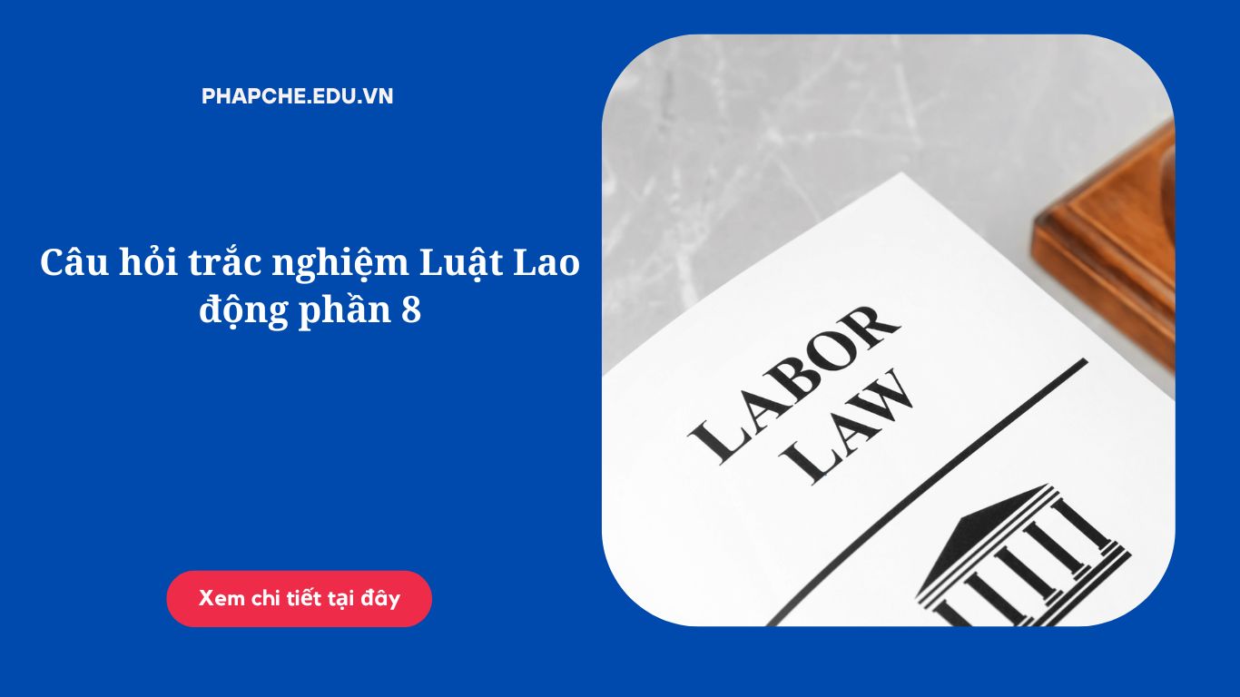 Câu hỏi trắc nghiệm Luật Lao động phần 8