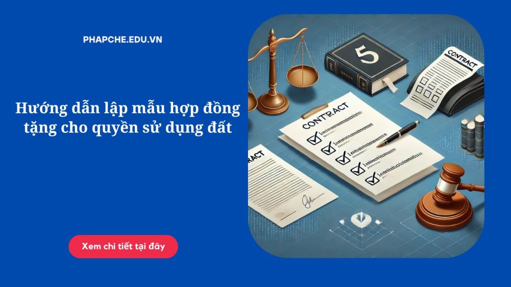 Hướng dẫn lập mẫu hợp đồng tặng cho quyền sử dụng đất