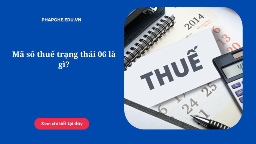 Mã số thuế trạng thái 06 là gì