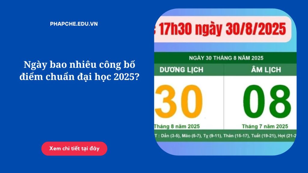 Ngày bao nhiêu công bố điểm chuẩn đại học 2025?