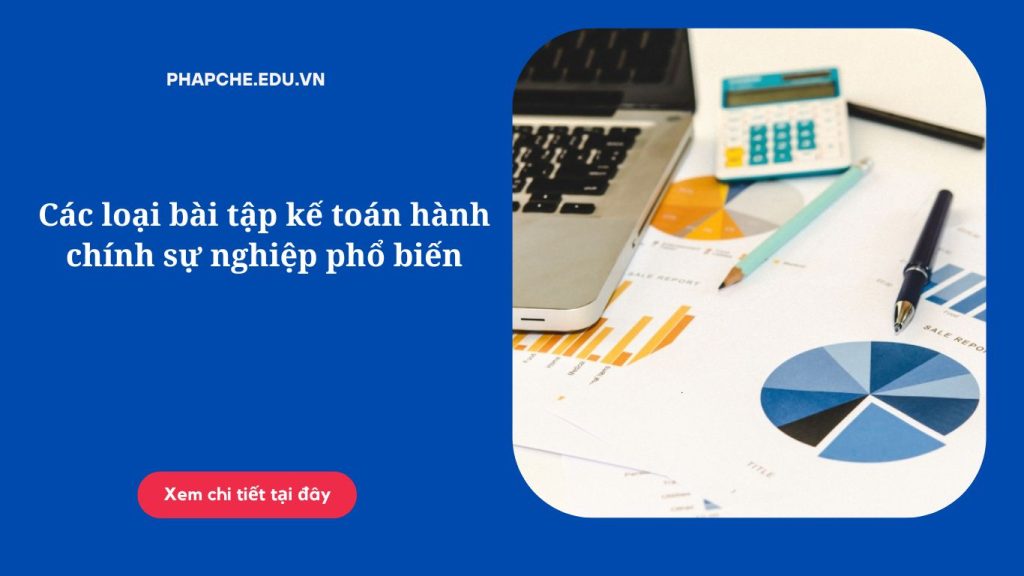 Các loại bài tập kế toán hành chính sự nghiệp phổ biến