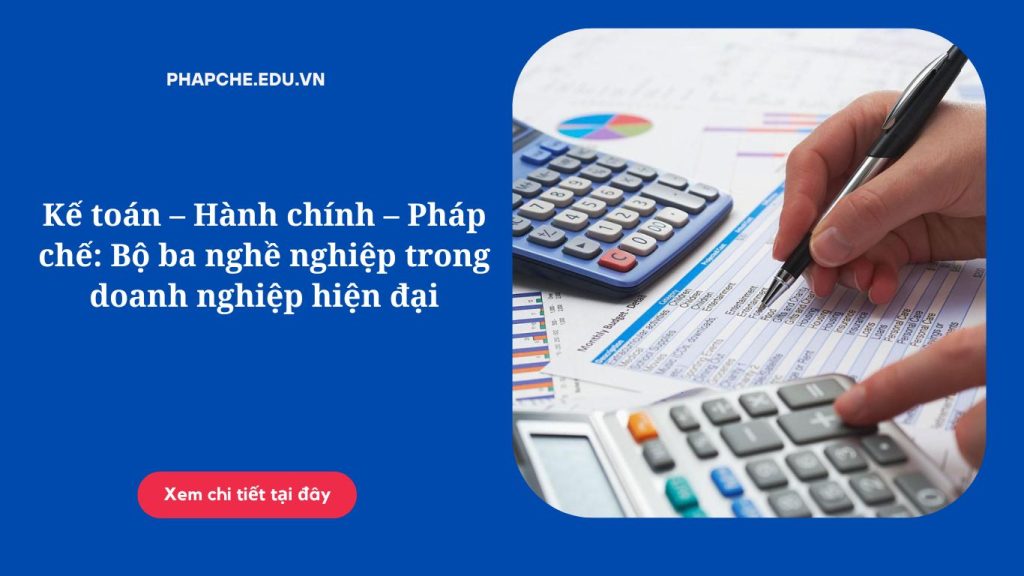 Kế toán – Hành chính – Pháp chế: Bộ ba nghề nghiệp trong doanh nghiệp hiện đại
