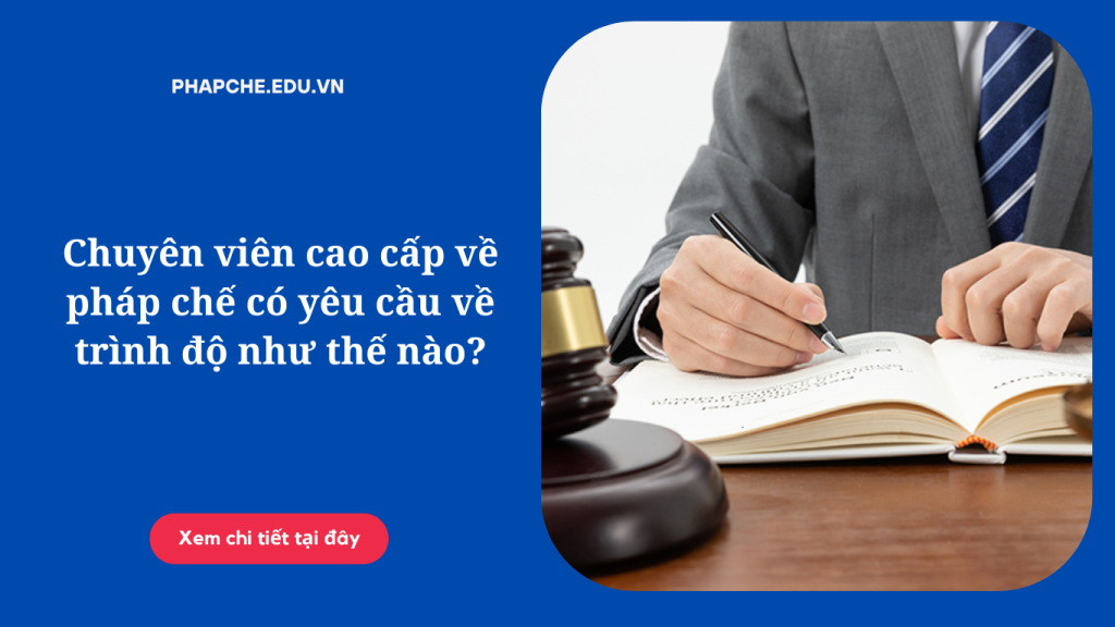 Chuyên viên cao cấp về pháp chế có yêu cầu về trình độ như thế nào?