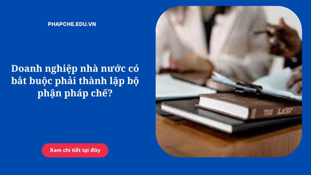 Doanh nghiệp nhà nước có bắt buộc phải thành lập bộ phận pháp chế?