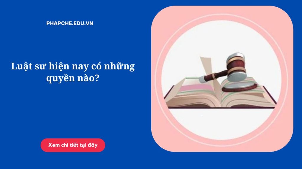 Luật sư hiện nay có những quyền nào?