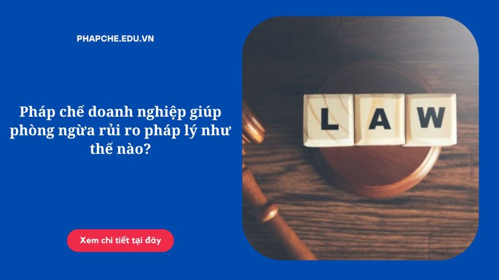 Pháp chế doanh nghiệp giúp phòng ngừa rủi ro pháp lý như thế nào?