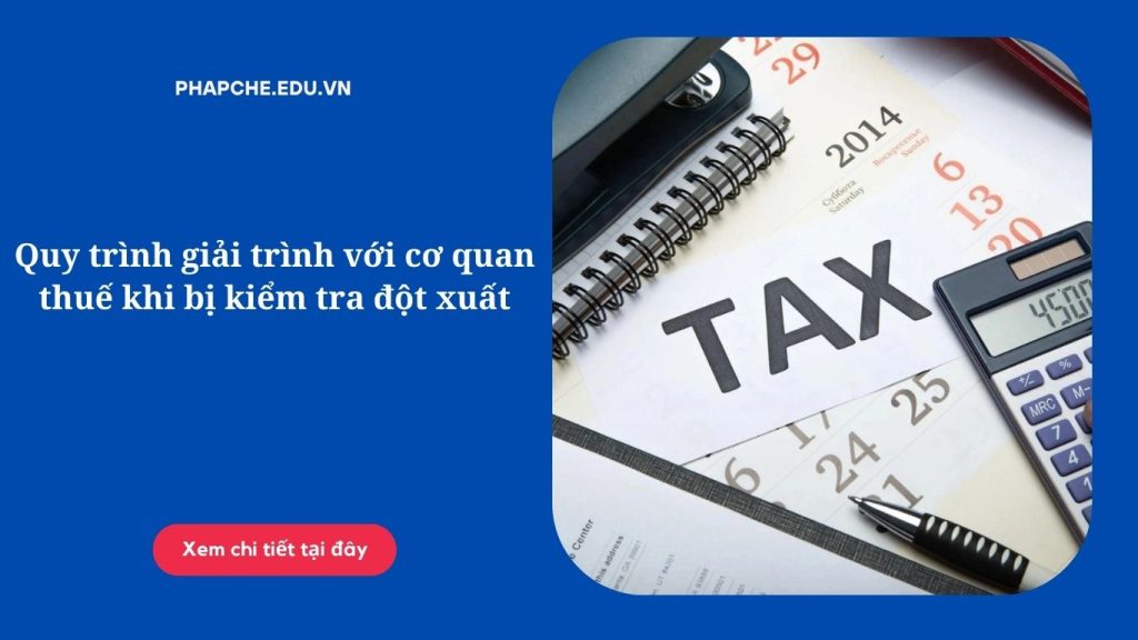 Quy trình giải trình với cơ quan thuế khi bị kiểm tra đột xuất