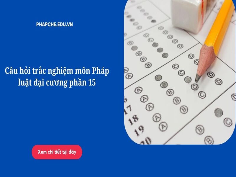 30 Câu hỏi trắc nghiệm môn Pháp luật đại cương phần 15