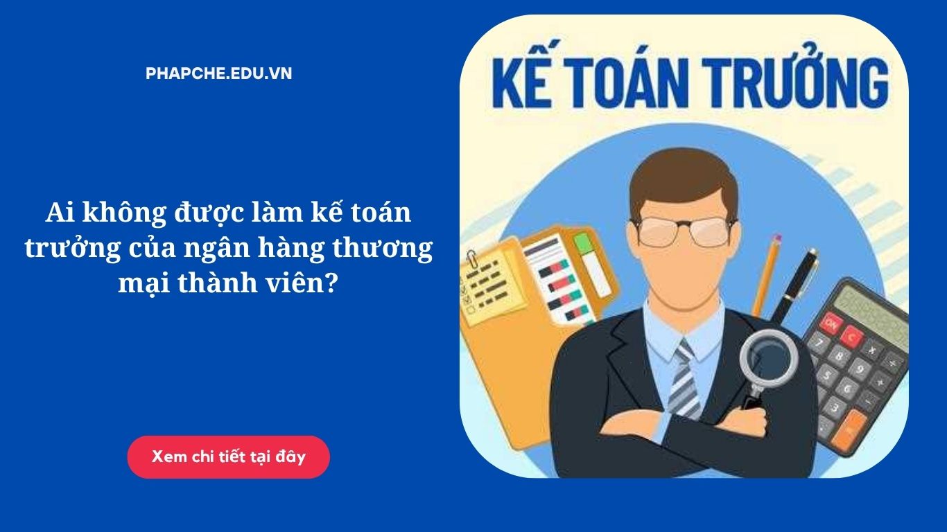 Ai không được làm kế toán trưởng của ngân hàng thương mại thành viên?