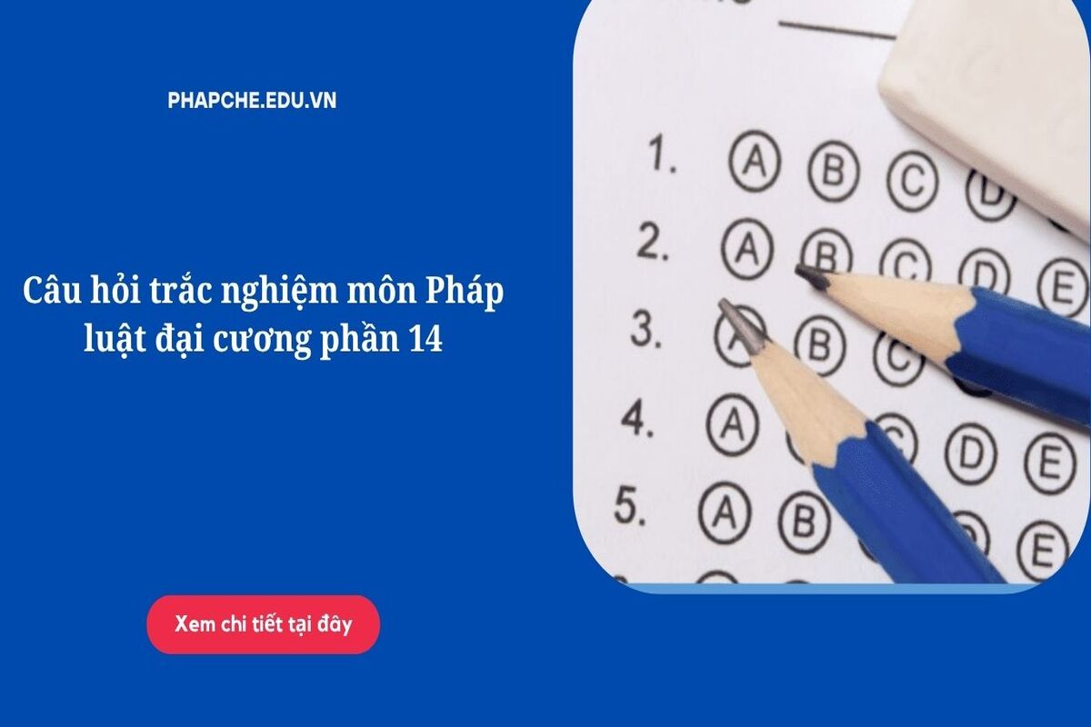 Câu hỏi trắc nghiệm môn Pháp luật đại cương phần 14