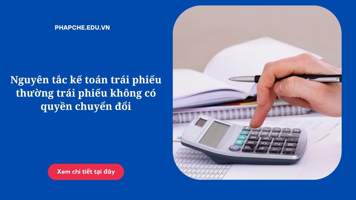 Nguyên tắc kế toán trái phiếu thường trái phiếu không có quyền chuyển đổi