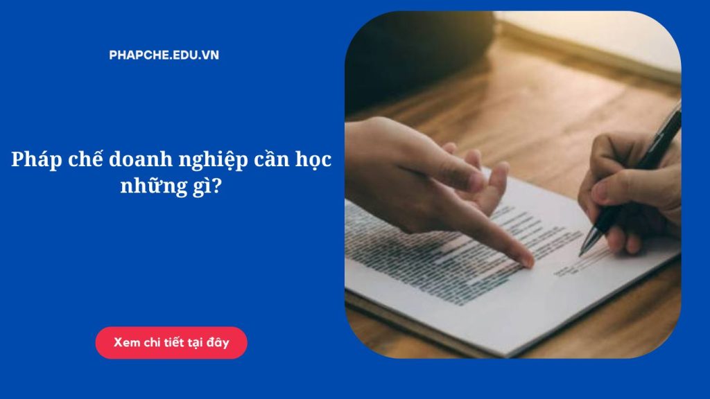 Pháp chế doanh nghiệp cần học những gì?