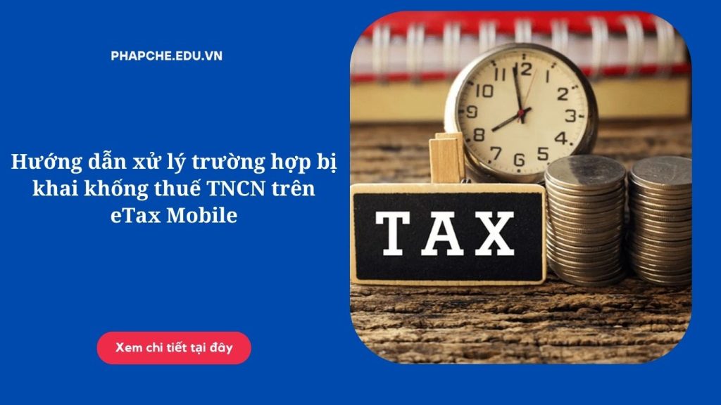 Xử lý trường hợp bị khai khống thuế TNCN trên eTax Mobile